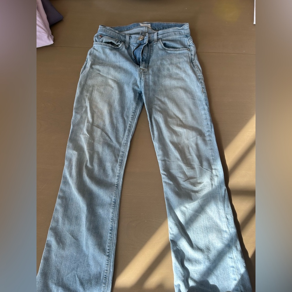 Hudson Jeans Blue Flare Wide Leg Denim